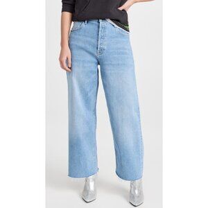 NWT Mother High Waisted Spinner Ankle Fray in The Blink Of An Eye Jeans 29